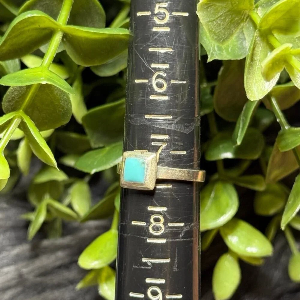 Silver 925 Square Turquoise‎ Color Ring